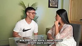 busty latina stepmommy sees stepson's virgin cock and decides to ride it first time