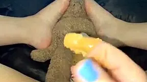 slutty arab snowwhite masturbates pussy with food toys squirting orgasms in los angeles pov
