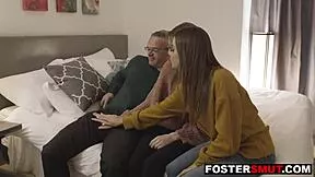 sleazy foster parents threesome ravage stepdaughter's tight holes relentlessly