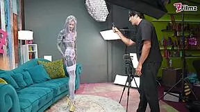 sexy hippie goth in lingerie gets passionately fucked missionary by interviewer