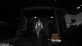 vr conk petite brunette takes anal in cosplay skirt