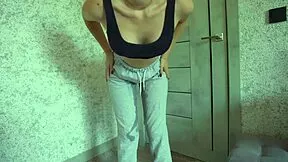 omg i pissed my sweatpants in desperation huge wet spot female pee leak
