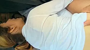 Rip Clothes for Dripping Wet Footjob Sex in Public Van!