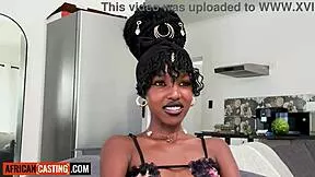 amateur ebony teen 18+ tight pussy gets stretched wide by monster white cock deepthroat casting