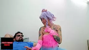 Skinny Brazilian Gamer Neighbor's Shaved Ass Fucked Anal Then Facial Cumshot Creampie