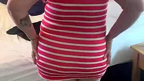 Petite Girl Teases Visible Panty Lines in Tight Clothes Perfectly