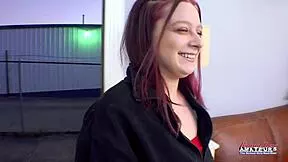 wanna share this inked blonde milf's deep rimjob tongue on shaved pussy?