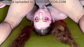 i took pulsating cum balls deep in nerd throat!!