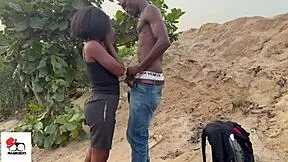 ever had hot beach sex with a skinny ebony teen missionary style?