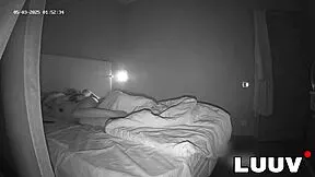 luuv and her tall tattooed boyfriend film private bedroom sex ending in mouth cum