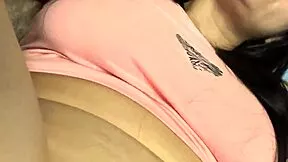 Why does this dirty latina guarra's tight pussy overflow with cum from big natural tits massage?