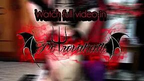 Goth girl's extreme deepthroat makes you throb