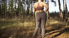 Petite Milf's Tight Leopard Leggings Tease Your Cock!