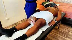 brazilian latina milf gets seductive massage turning into bent over doggy creampie