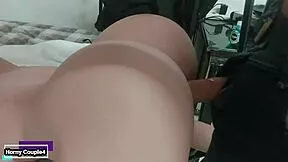 curvy mexican bride bent over doggystyle on huge cock
