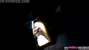stepdaughter begs for daddy's cock to tire her out before sleep