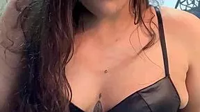 Police Nymphet Brunette Teases Her Hairy Pussy And Big Tits For Daddy's Fantasy