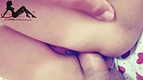My cousin wakes me for sneaky anal creampie almost inside