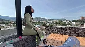 we almost got caught fucking in the penthouse with hot colombian neighbor!