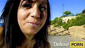 skinny latina julia screams getting fucked hard on beach