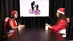 Jujube delícia's christmas swing cast interview with tifany on sheer red.
