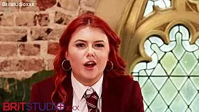 british redhead student commands your wank to her explosive cum