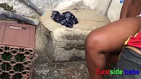 african ebony girl gets pounded outdoors by massive bbc no sister involved