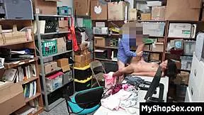 suspect girl caught stealing purse gets stripped bent over and fucked hard doggystyle in shop