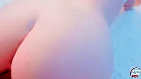 british redhead pixie bell gags on huge cock then rides it deep in pov