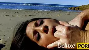 skinny latina julia screams getting fucked hard on beach