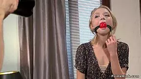 whoa tight blonde hogtied choked deepthroated in brutal bdsm torment 😱🔗