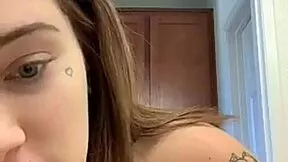 blonde teen goes topless on webcam flashing her big natural tits