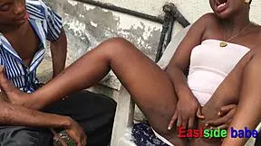 african ebony girl gets pounded outdoors by massive bbc no sister involved