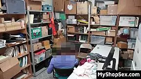 suspect girl caught stealing purse gets stripped bent over and fucked hard doggystyle in shop
