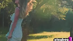 Bold Teen Model Poses Outdoors