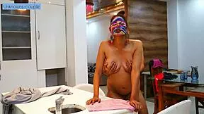 sexy asian maid wife cheats on hubby with young cute homecook pounding her big ass on kitchen desk