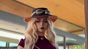 fem gyro zeppeli rides johnny hard in cosplay begs cum mouth deepthroat