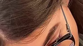 hot brunette teen 18+ hardcore sloppy deepthroat blowjob pov