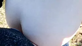 triss-witch hikes for outdoor blowjob then bends for forest doggystyle pounding