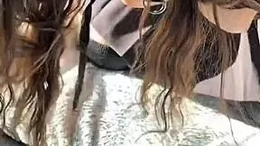 hot brunette teen 18+ hardcore sloppy deepthroat blowjob pov