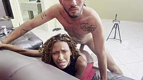 popping neighbor's virgin asshole makes her scream and moan loud