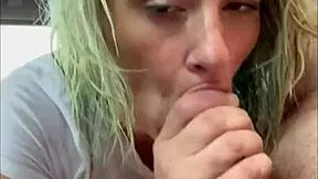 STREETWALKER SUCKS COCK IN BACKSEAT AFTER WET T-SHIRT SOAKS HER