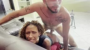 popping neighbor's virgin asshole makes her scream and moan loud