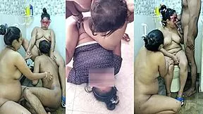 desi jija-saali bathroom threesome pregnant friend fuck?