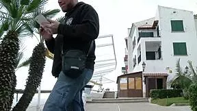 pickup young blonde cindy sun outdoors ass fucked by monster cock!