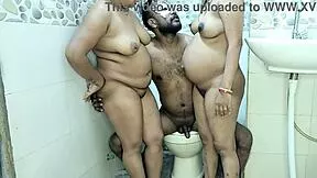 desi jija-saali bathroom threesome pregnant friend fuck?
