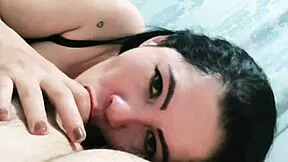 sis blows bro cock to help relax?