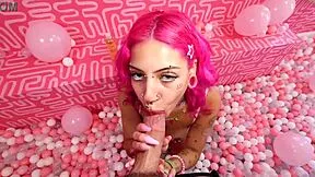 nali marie gags on bwc pov nasty bimbo blowjob seduction