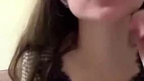 TikTok girl dances sexy in stockings bra miniskirt twerk