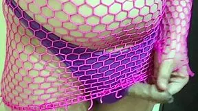 blonde latina tgurl bimbo milks huge lactating tits with punishing machine on puffy nipples